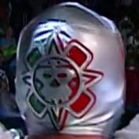 Mask: Silver w/ Green & Red