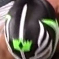 Mask: Black w/ White & Green