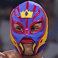 Mask: Blue w/ Red & Yellow