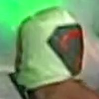 Mask: Green w/ Red