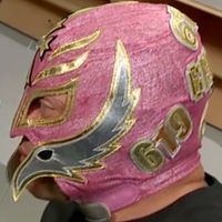 Mask, 619: Split Green & Pink