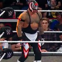 Rey Mysterio - Tights, Diamonds: Black w/ Orange v2