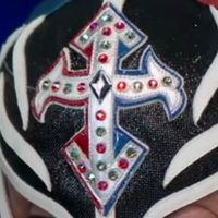 Mask: Black w/ Blue & Red
