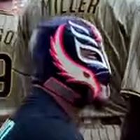 Mask: San Diego Padres (Blue w/ Pink)