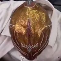 Mask: Gold w/ Croco