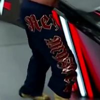 Pants, Gothic: Dark Blue w/ Red & Gold